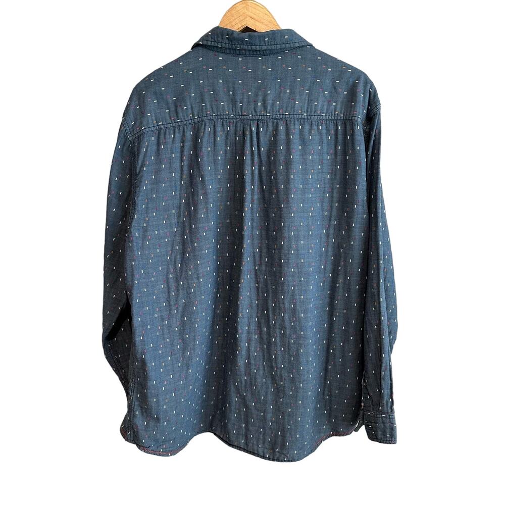 Carbon2cobalt Button Down Confetti Print Long Sle… - image 4